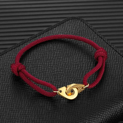 Bracelet ajustable avec menottes pour couple en acier inoxydable plaqué or ( 5 couleurs )